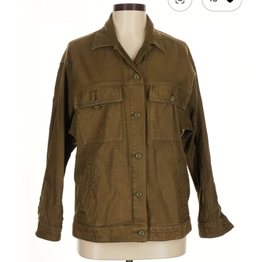 Azure Skies Olive Green Chore Jacket